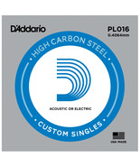 5-Pack D&#39;Addario .016 Single Plain Steel Guitar String .016 Electric or ... - $168.30 MXN