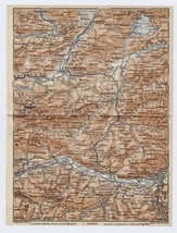 1929 Vintage Map Vicinity Of GARMISCH-PARTENKIRCHEN Innsbruck Bavaria Germany - £16.76 GBP