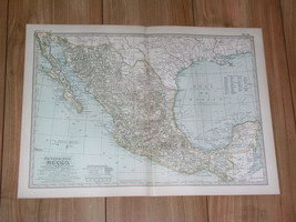 1897 Antique Dated Map Of Mexico / Yukatan / Texas - £21.66 GBP