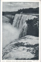 The American Falls from Goat Island, Niagara, New York Postcard 1943 - £7.87 GBP