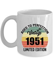 Vintage Sunset Summer 1951 Coffee Mug 15oz Ceramic Gift For Women, Men 71 Years  - £15.78 GBP
