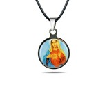 VIRGIN MARY NECKLACE Stainless Steel Pendant Catholic Saint Immaculate H... - £6.21 GBP
