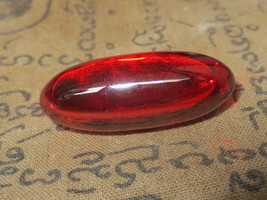 So Rare Blessed Red Holy Naga Eye Stone Top Magic Lucky Power Thai Buddh... - $14.99