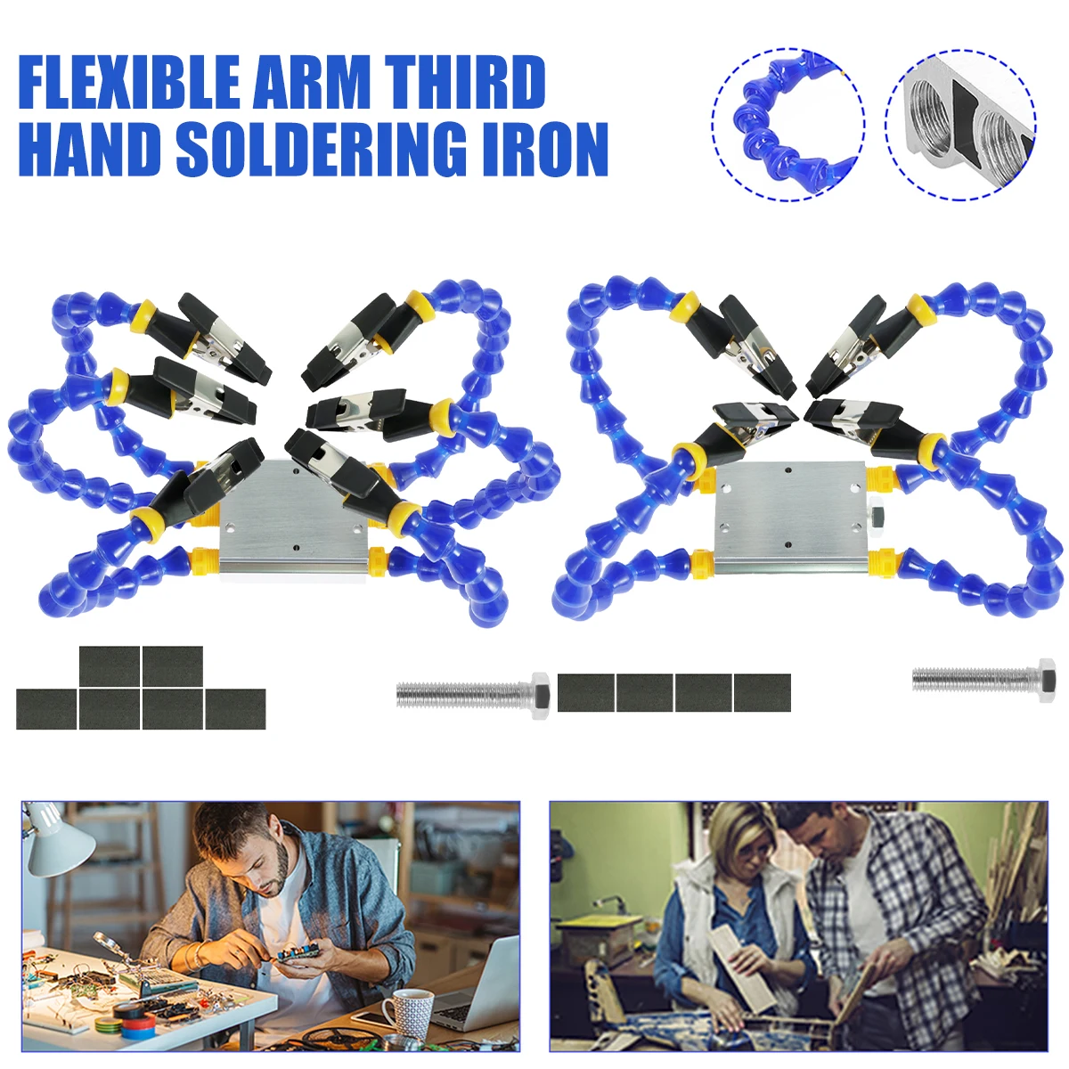 New Third Hand Soldering Tool Professional Helping Hand Soldering Stand Flexible - £54.39 GBP