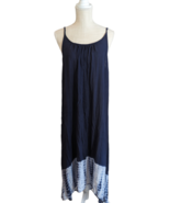 YaYa Club Womens Navy Blue Tie Dye Scoop Neck Summer Maxi Dress Cover Up... - £7.81 GBP