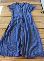 Old Navy Women’s Button up Midi dress size L Blue Denim R2 - $18.71