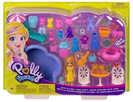 Polly Pocket Cute &#39;n&#39; Cool Pool Party with Polly Doll &amp; Lots of Accessories - £47.20 GBP