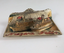 Vintage Niagara Falls Maid Of The Mist Boats Salt &amp; Pepper Shakers &amp; Tray - $254.15 MXN