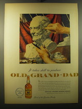 1950 Old Grand-Dad Bourbon Ad - art by Melbourne Brindle - It takes skill - £14.56 GBP