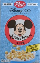 Post Cereal Limited Editiion Disney 100 Years of Wonder Mickey Mouse Club, New - £12.54 GBP