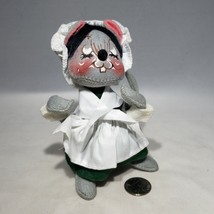 VTG 1992 Annalee Doll House Mouse Green Dress White Apron Bonnet Origina... - $25.95