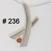 Blank Pendant Handmade Custom Order Labor No Gems Unisex Curved X Design 236 - £47.83 GBP