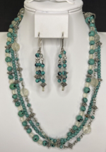 Premier Designs Jewelry &quot;Cozumel&quot; Simulated Turquoise Necklace &amp; Earring... - $59.99