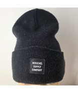 HERSCHEL SUPPLY COMPANY Black Beanie Winter Hat Cap Men Cuffed - €6,48 EUR
