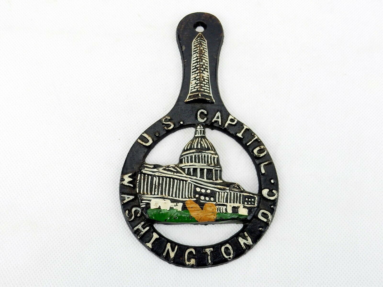 Vintage Cast Iron Wall Hanging,Washington DC Capital Farm House Decor Ca... - $7.79