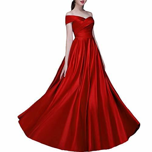 Formal Pleats Off The Shoulder Long Corset Prom Evening Dresses Wine Red US 16