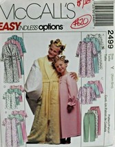 McCalls Sewing Pattern 2499 Childs Girl Robe Pajamas Size XS Small - $8.06