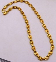 HANDCRAFTED LOTUS CHAIN 22K YELLOW GOLD UNISEX JEWELRY BEST INDIAN JEWEL... - $3,104.63