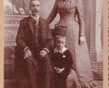 Vtg Cabinet Card Photo - Family Portrait 1890s - K. Graves Photog East T... - $29.65