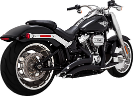 VANCE &amp; HINES Big Radius Exhaust System - Black Softail Fat Boy 2018-2023 46375 - $1,149.99