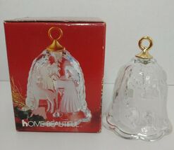 Mikasa Home Beautiful Little Angel Frosted Glass Christmas bell in box G... - $7.27