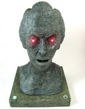 GEMMY Animated Halloween Bust Talking Head Miss Ophelia Stone Statue Light Sound - £27.65 GBP