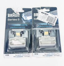 Braun Series 5 51S Foil Replacement Head Cutter ContourPro 360 Complete Lot Of 2 - £45.72 GBP