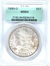 1885-O Silver Morgan Dollar Graded by PCGS as MS64 - $99.49