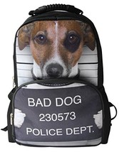 Animal Face 3D Animals Jack Russell Puppy Backpack 3D Deep Stereographic Felt F - £22.81 GBP