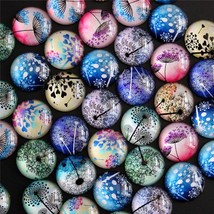 M 12mm 14mm 16mm 18mm 20mm 25mm dandelion round glass cabochon flatback photo base tray thumb200