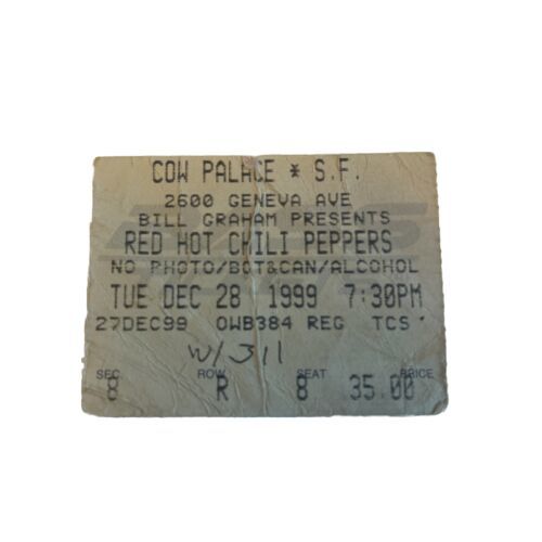 RED HOT CHILI PEPPERS 311 12/28/99 CALIFORNICATION TOUR CONCERT TICKET S... - $30.00