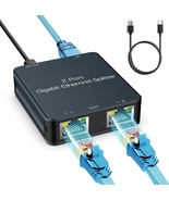 High Speed Ethernet Splitter 1 to 2 Internet Splitter Gigabit Ethernet S... - £31.22 GBP