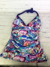 Profile by Gottex Swimwear Halter Multicolor Tankini Swim Top Women&#39;s Si... - £16.30 GBP