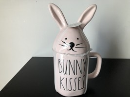 Rae Dunn Artisan Collection by Magenta &quot;Bunny Kisses Mug with Bunny Top-... - £28.00 GBP