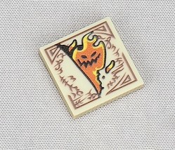 Flame Fire Demon Breaking Out Of Picture 2X2 Construction Piece Minifigu... - $2.62