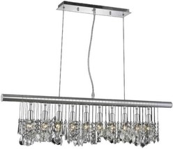 Chandelier CHORUS Contemporary 10-Light Chrome Crystal Wire Steel Royal-Cut - £592.82 GBP