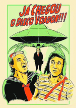 &quot;Retro Men Witnessing a Flying Saucer - Vintage Digital Art&quot; - $3.99