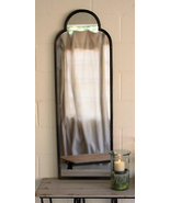 Arched Black Iron Mirror With Elegant Finish - $220.95