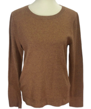 J. Crew Womens Teddie Crew Neck Sweater Brown Size Medium Merino Wool Bl... - £33.63 GBP