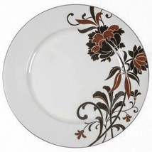 Mikasa Cocoa Blossom Salad Plate Peony 8in SL170 Brown Floral Accent - £11.79 GBP