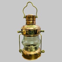 Vintage Anchor Lantern Nautical Maritime Ship Boat Light Brass &amp; Copper Lamp 14&quot; - $69.30