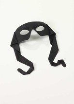 Black Venetian-Style Masquerade Half Mask with Ties - New &amp; Sealed - £6.28 GBP