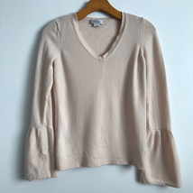 Christopher Fischer Cashmere Sweater S Pink V Neck Long Sleeve Bell Slee... - £59.34 GBP