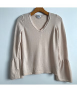 Christopher Fischer Cashmere Sweater S Pink V Neck Long Sleeve Bell Slee... - £58.79 GBP