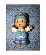 HTF Fisher Price Little People TRAIN CONDUCTOR ENGINEER GIRL in TEAL Hat... - $6.90