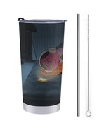 Mondxflaur Lonely Night Steel Thermal Mug Thermos with Straw for Coffee - $28.78 CAD