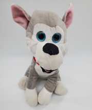 Best Toys Husky Wolf Dog Gray &amp; White  Big Blue Eyes Plush 14&quot;  Stuffed Toy B315 - £13.33 GBP