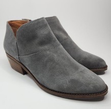 Lucky Brand Women&#39;s Fryna Gray Ankle Leather Suede Upper and Round Toe B... - $39.99