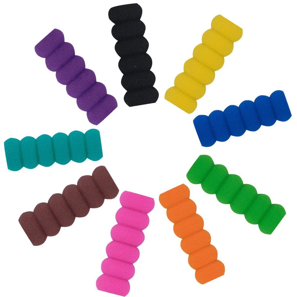 SoftFoam Pencil Grips - 20-Pack Pen Grippers for Diamond Painting & Writing - Cu