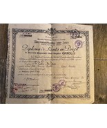 Antiguo documento Rumania Universidad Diploma Certificado 1931 - $27.73 CAD